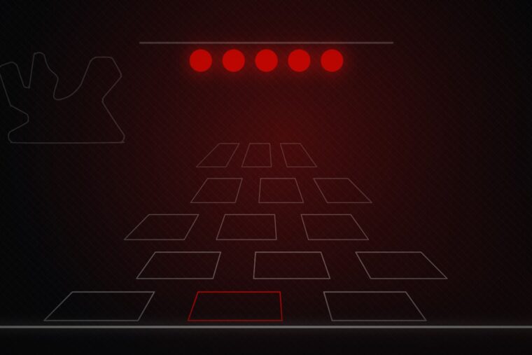The grid is a map of the first lap