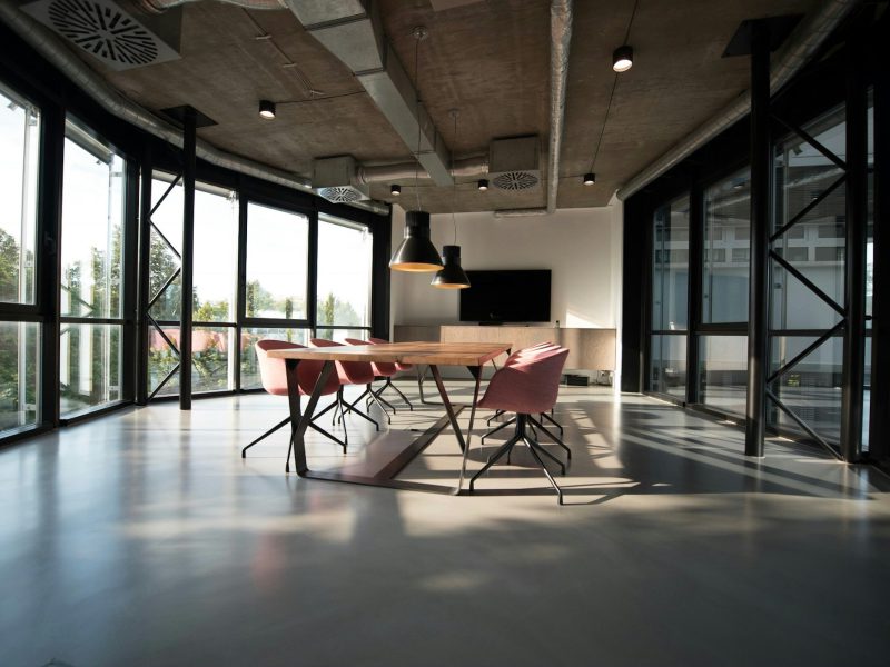 Mural-wrapped warehouse with creative-office approvals — office build-out