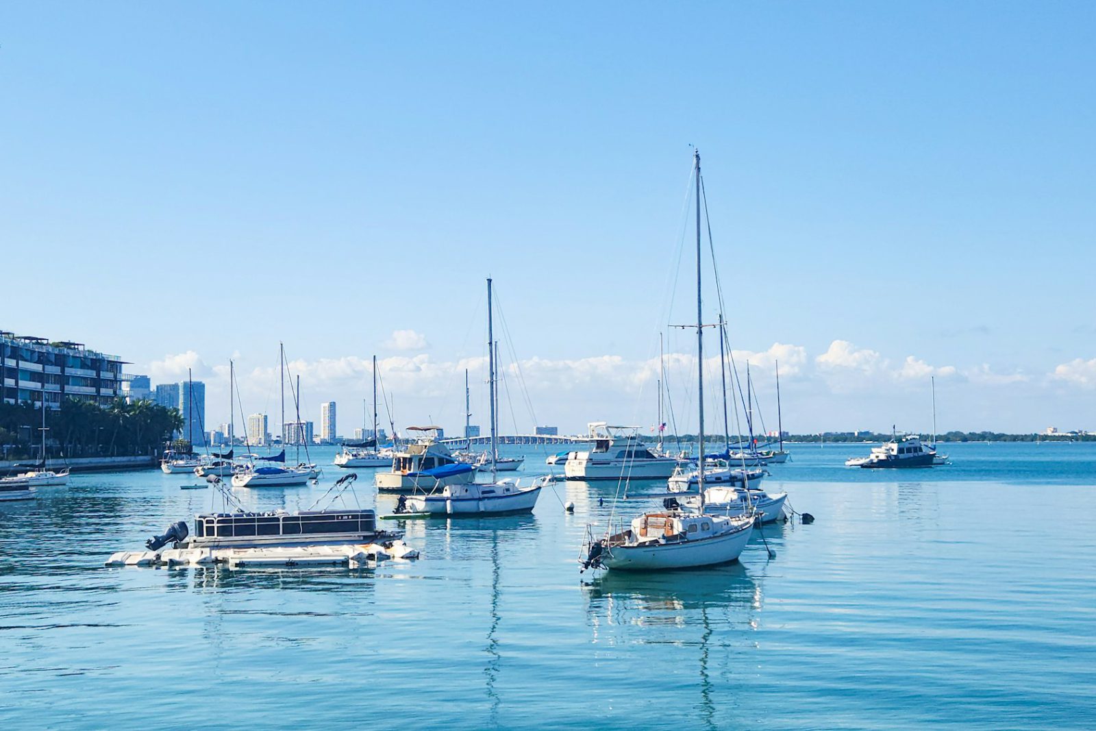 Bayfront two-bedroom with marina and Dinner Key views — view from the residence