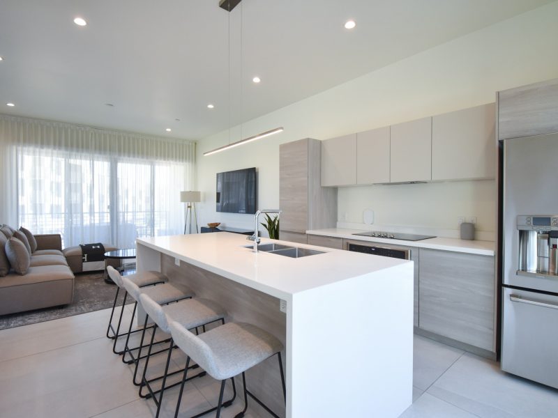 Corner residence on Brickell Key with river-to-bay views — kitchen