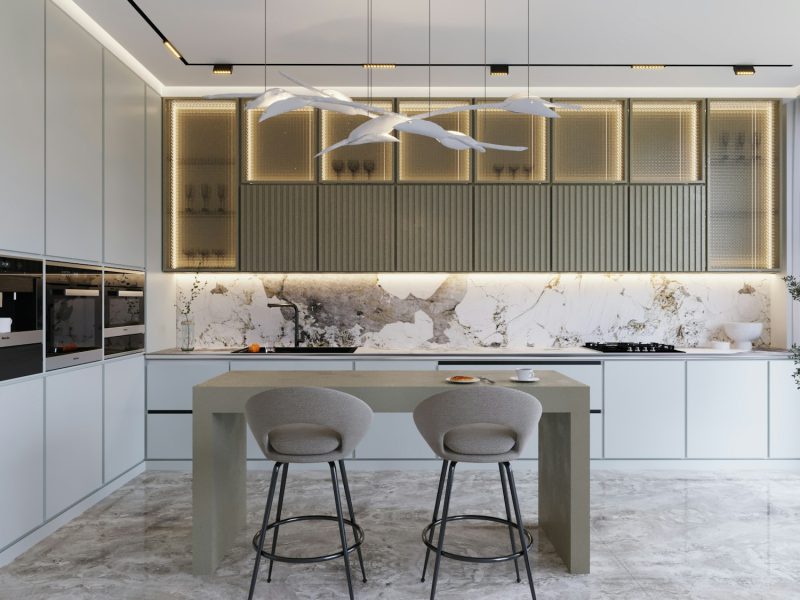 Oceanfront Key Biscayne residence with a beach club — kitchen