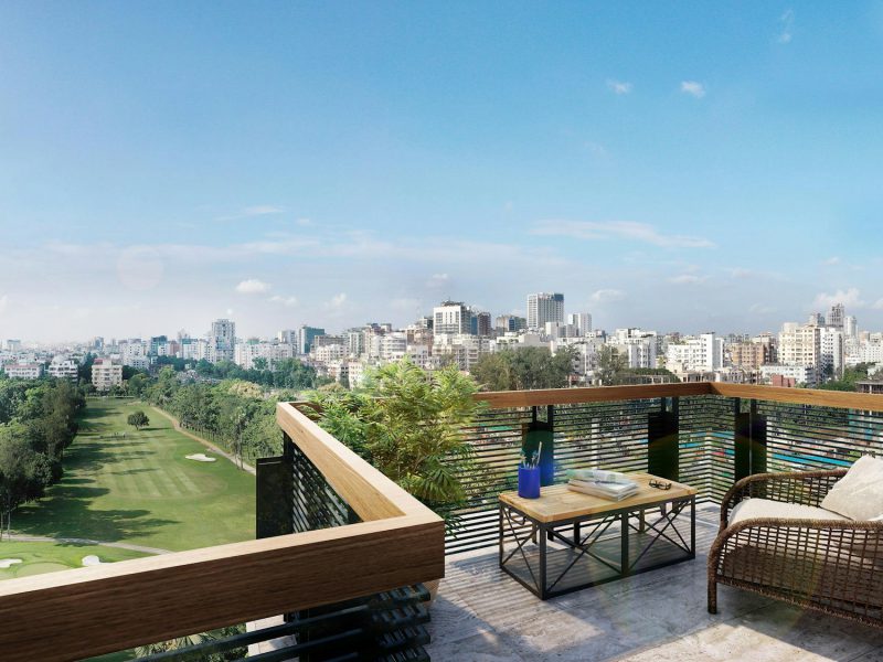 Golf-course two-bedroom on Country Club Drive — view from the residence