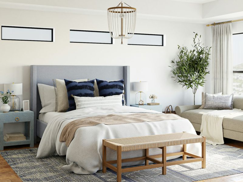 Museum Park condo with a sunrise balcony — bedroom