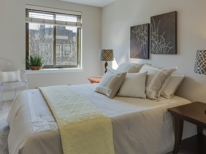Modern townhouse on a quiet Edgewater street — bedroom