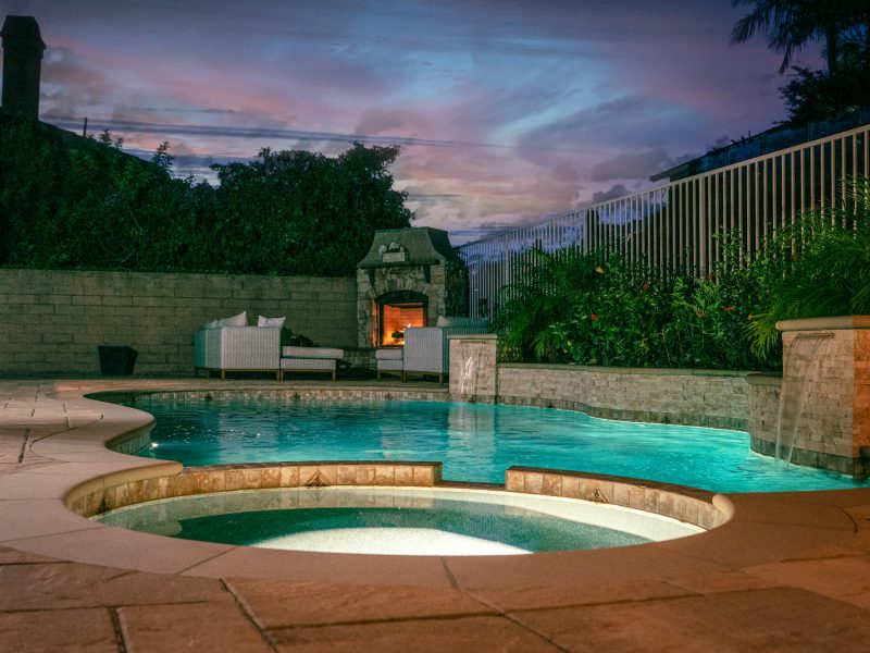 Mashta Island waterfront with sweeping bay views — pool and garden