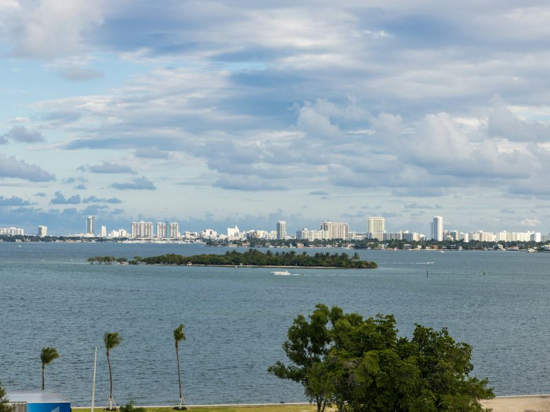 Normandy Isle waterfront ranch with a private dock — bay view
