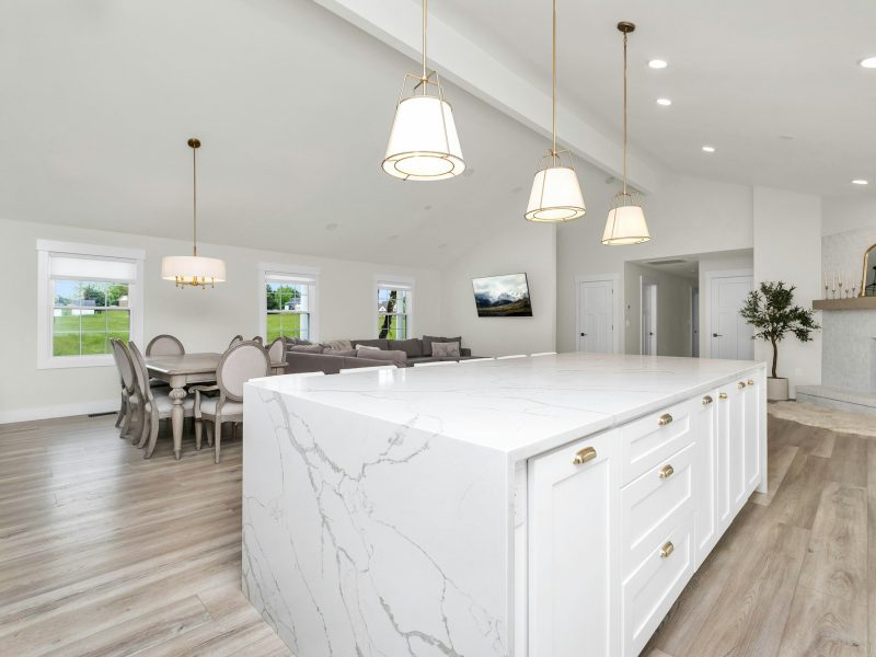 Brand-new townhouse on a tree-lined Gables street — kitchen