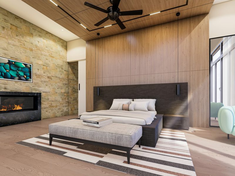 Bayfront two-bedroom with marina and Dinner Key views — bedroom