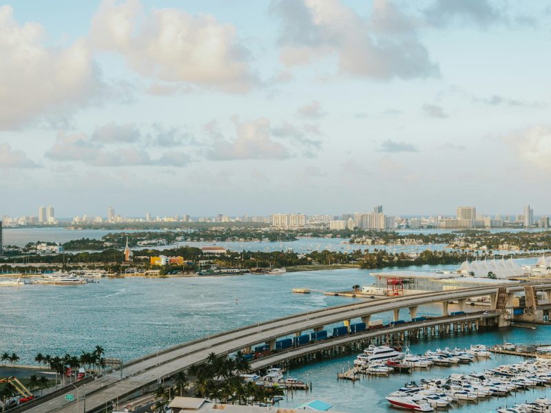 Museum Park condo with a sunrise balcony — bay view