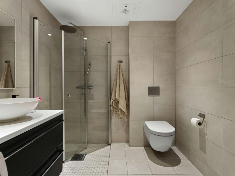 Brand-new townhouse on a tree-lined Gables street — bathroom