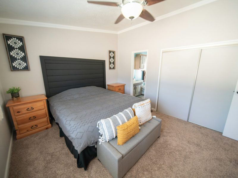 Brand-new townhouse on a tree-lined Gables street — bedroom