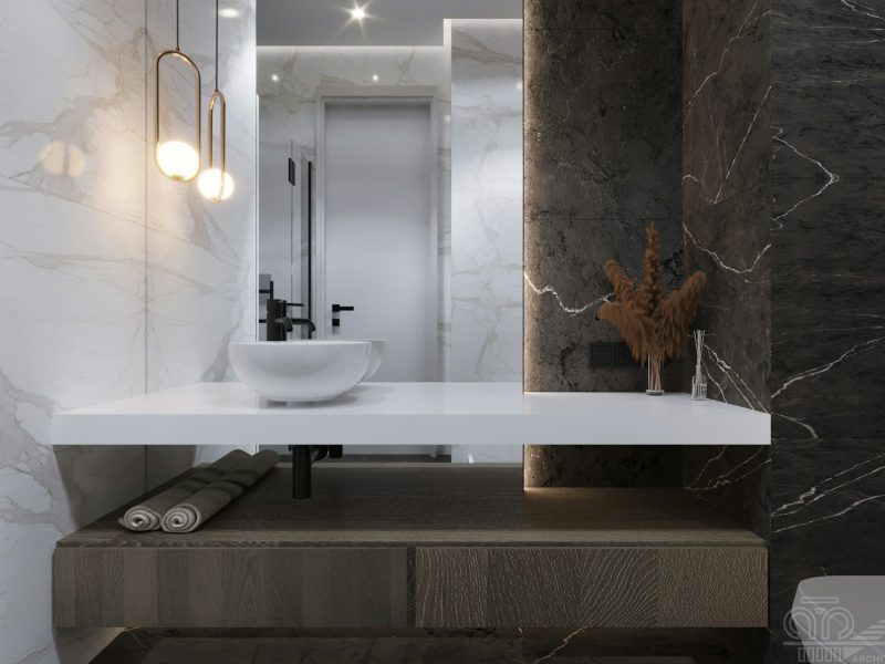 North Bay Road estate with a Biscayne Bay sunset dock — bathroom