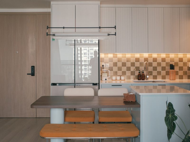 Furnished two-bedroom on the Sunny Isles sand — kitchen