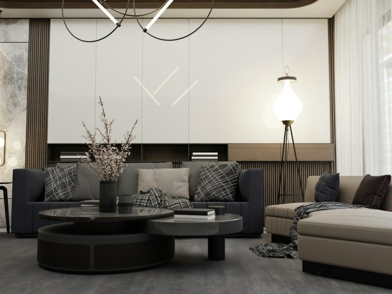 Island family home near Crandon Park — living room