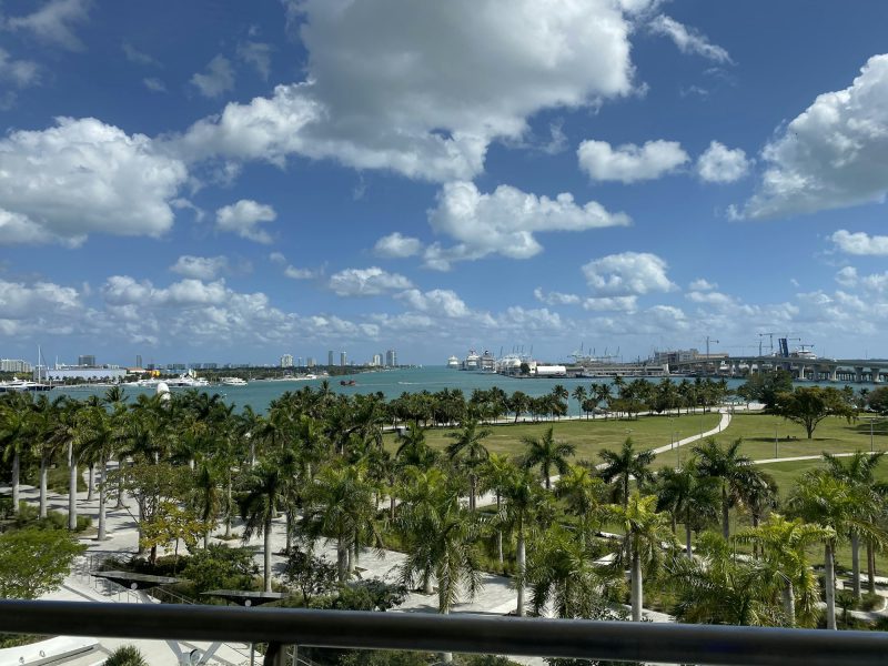 Biscayne Boulevard two-bedroom facing Bayfront Park — view from the residence