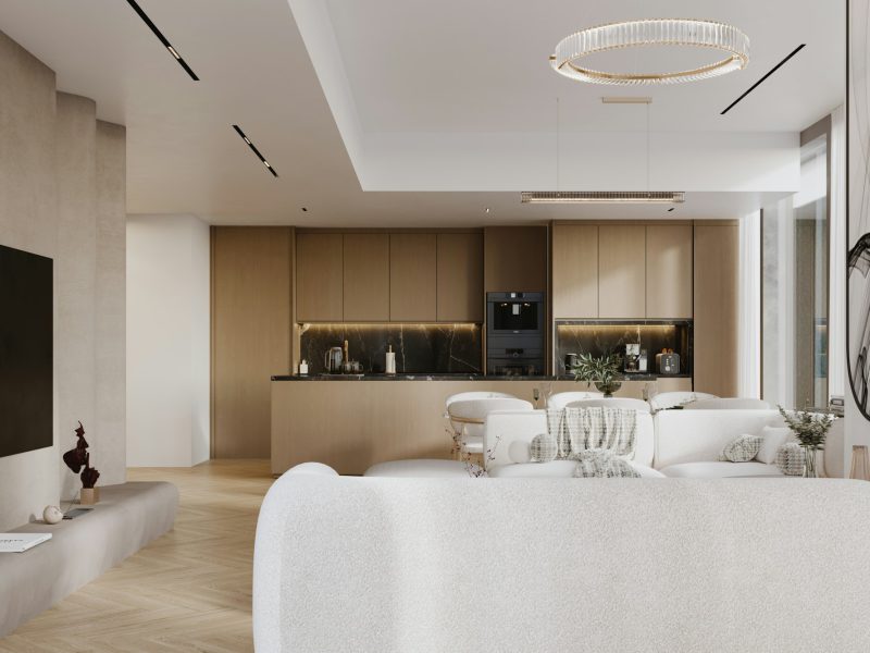 Aventura two-bedroom near the Turnberry golf course — living room