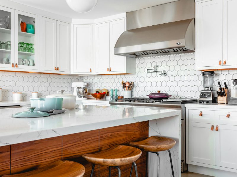Museum Park condo with a sunrise balcony — kitchen