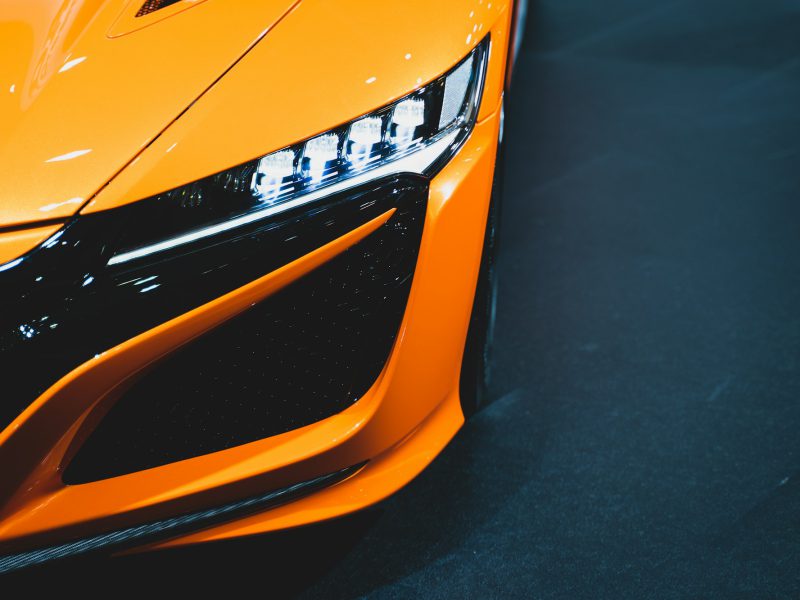 Orange Acura NSX, additional view
