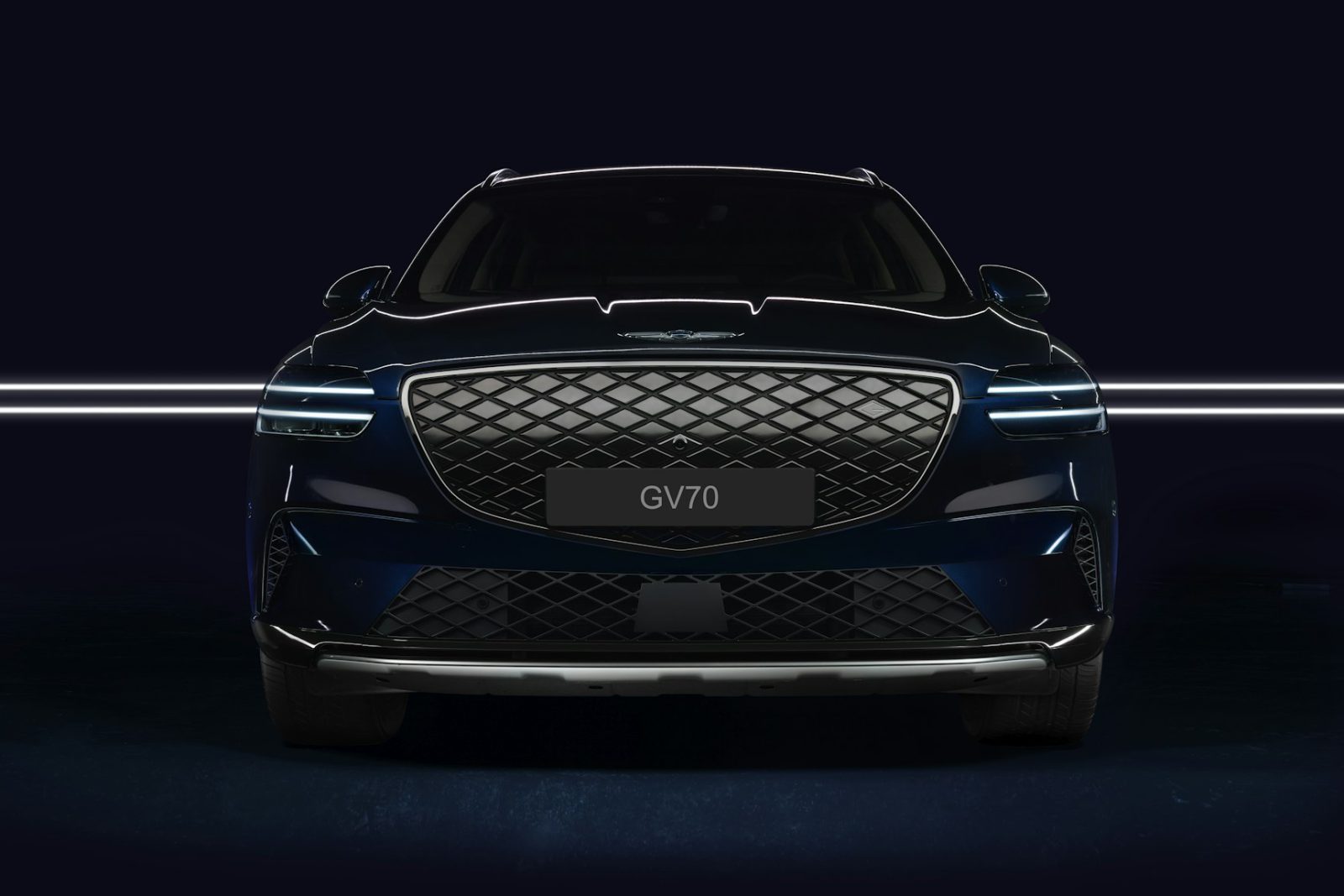 Black Genesis GV70, front view