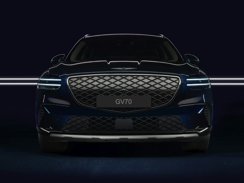 Black Genesis GV70, front view