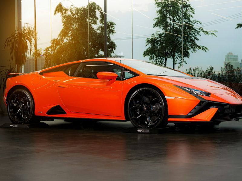 Orange Lamborghini Huracan, additional view