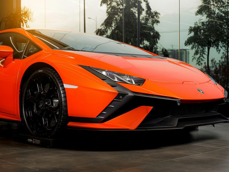 Orange Lamborghini Huracan, additional view