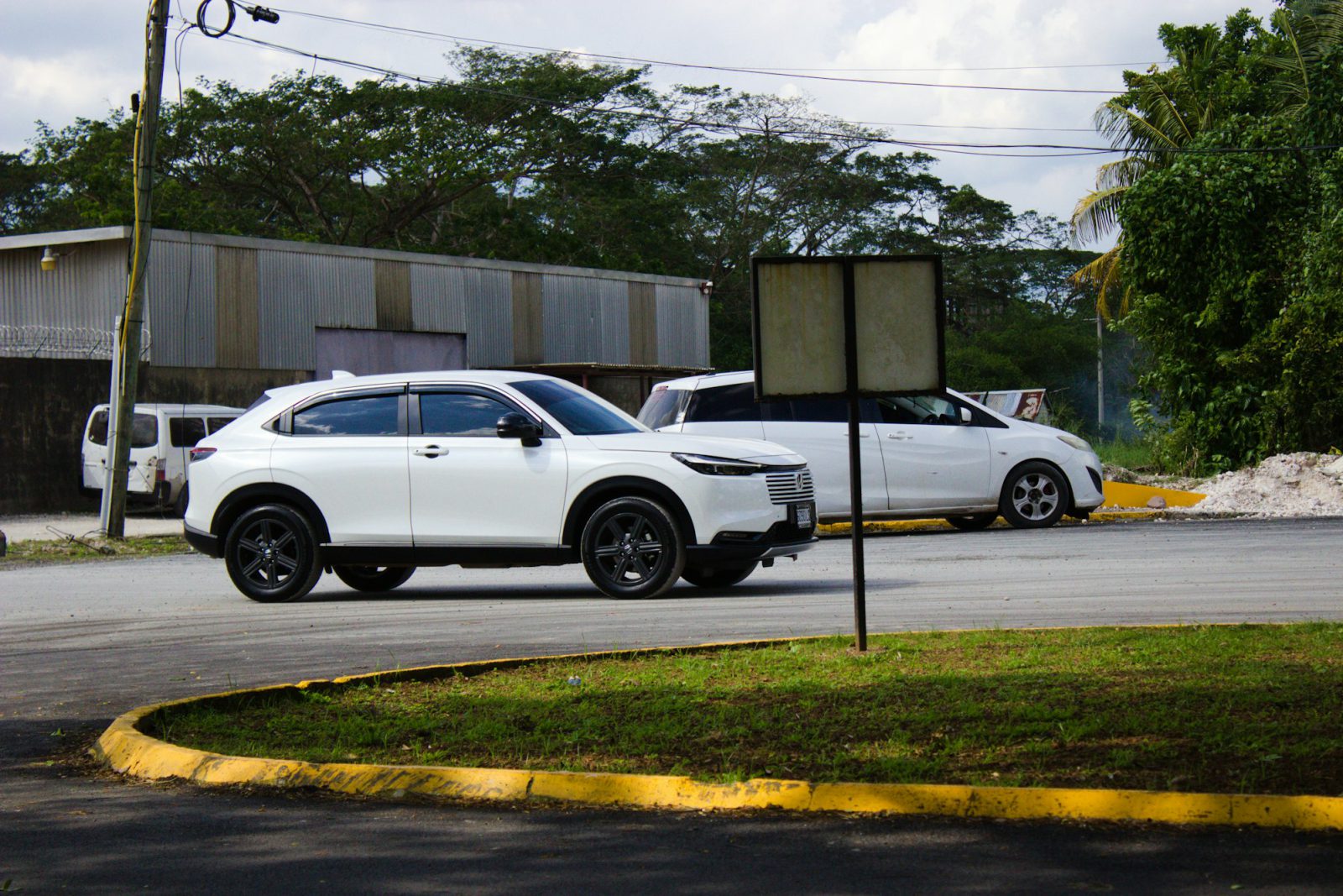 White Honda HR-V, front three-quarter view