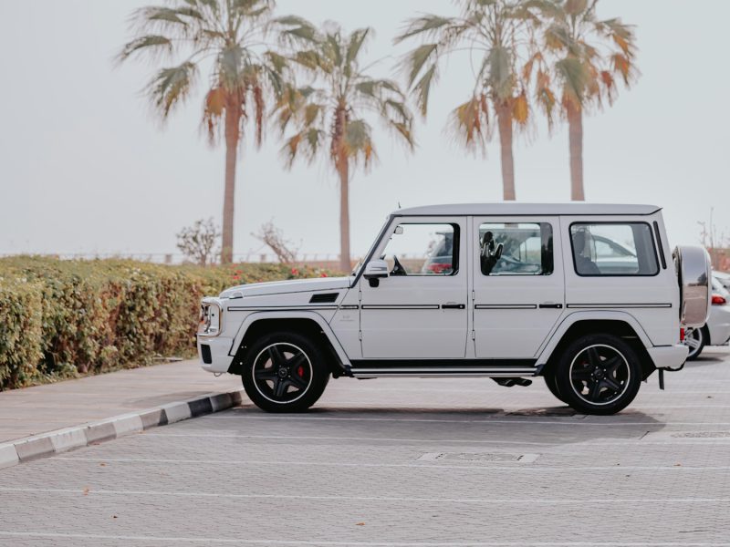 White Mercedes-Benz G-Class, additional view