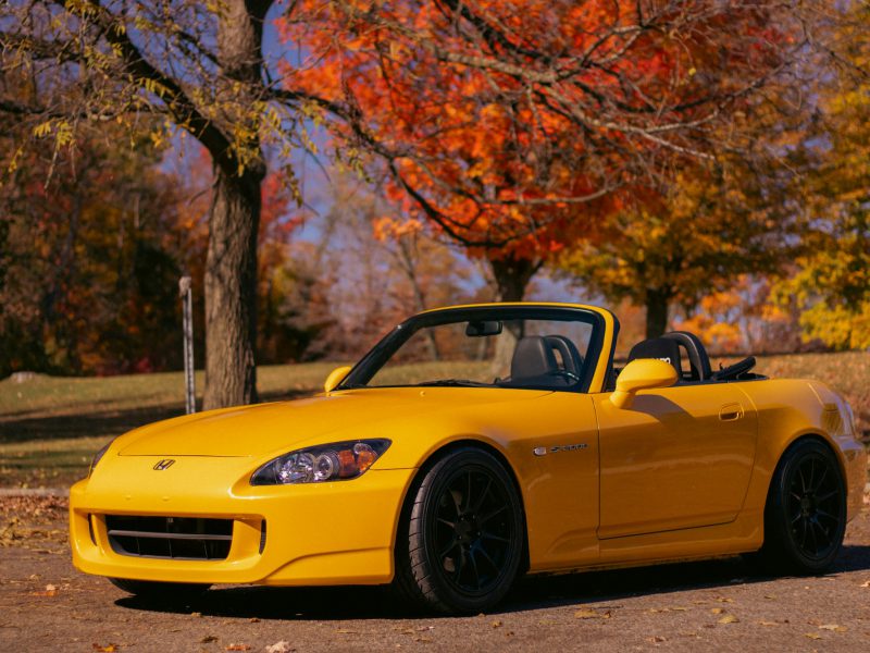 Yellow Honda S2000, additional view