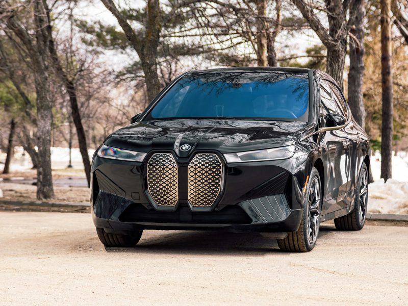 Black BMW iX, additional view