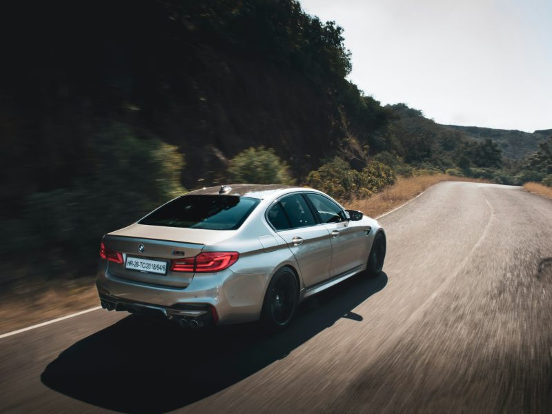 Gray BMW M5, additional view