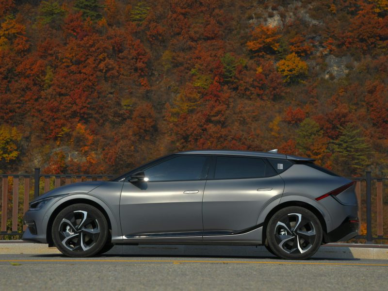 Gray Kia EV6, additional view