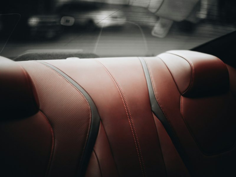 Red leather car seat cover