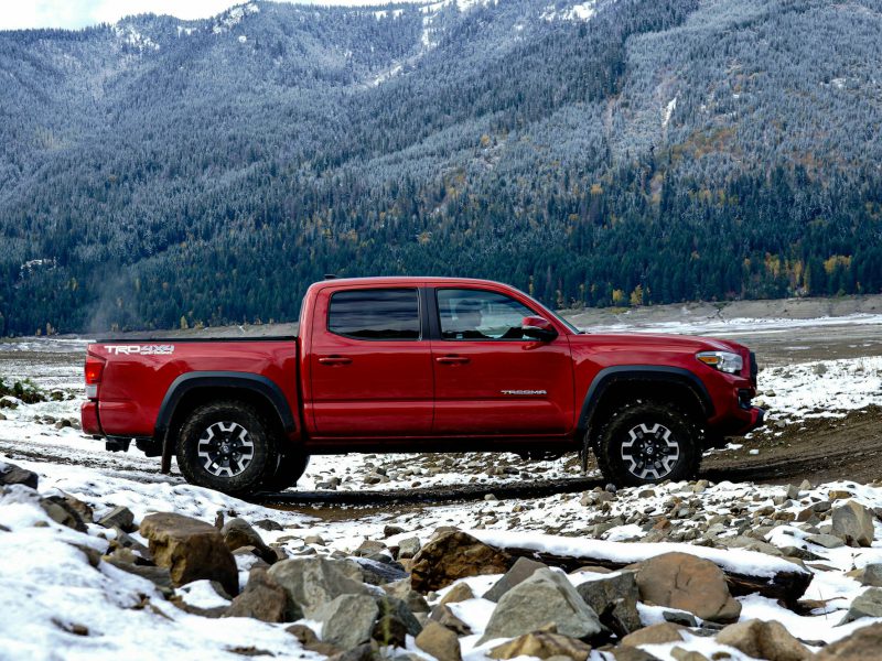 Red Toyota Tacoma, additional view