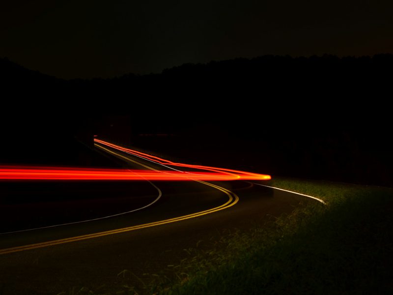 Time lapse photo of highway