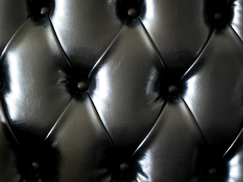 A closeup of a padded leather store.