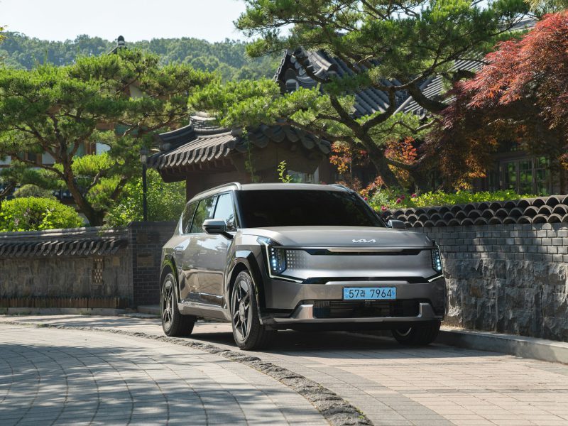 Silver Kia EV9, additional view