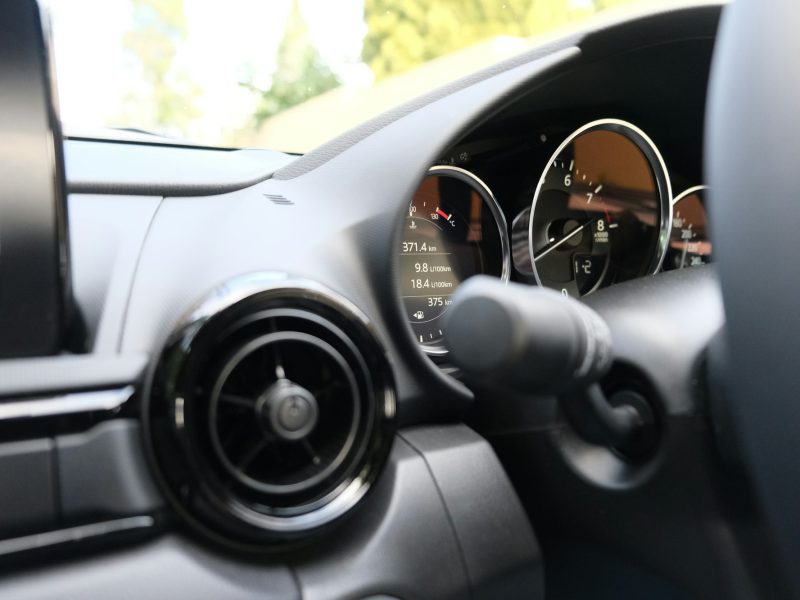 The interior of a car