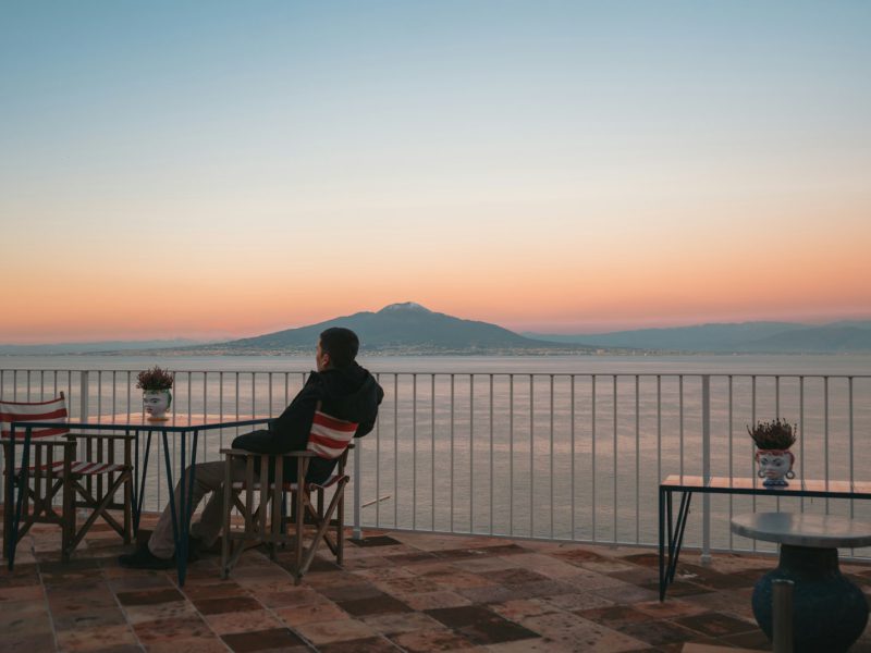 Hotel Giardini del Tufo — sea view from the terrace