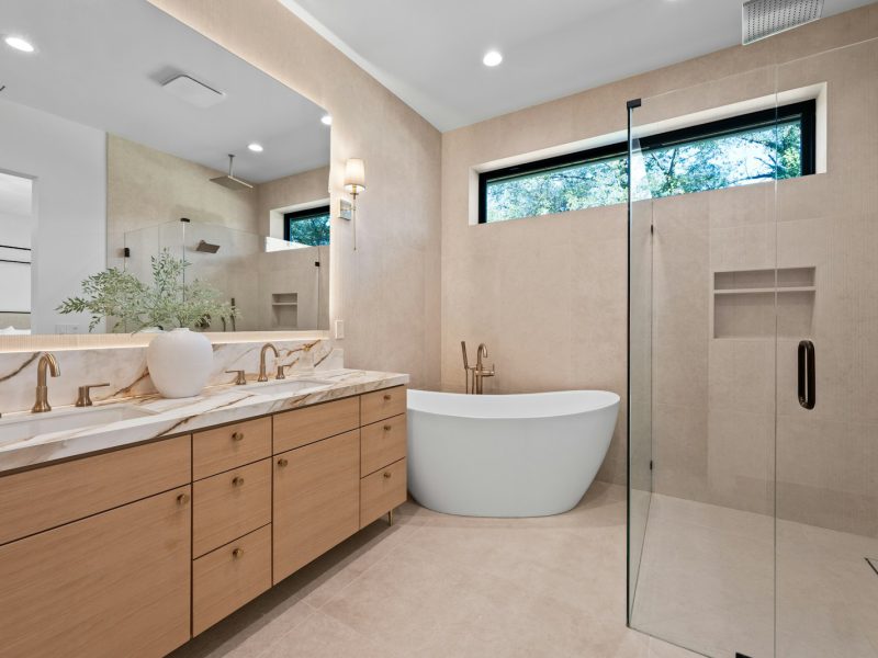 Bathroom with a walk-in shower