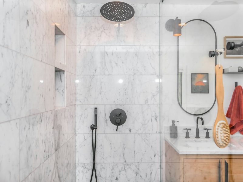 Bathroom with a walk-in shower