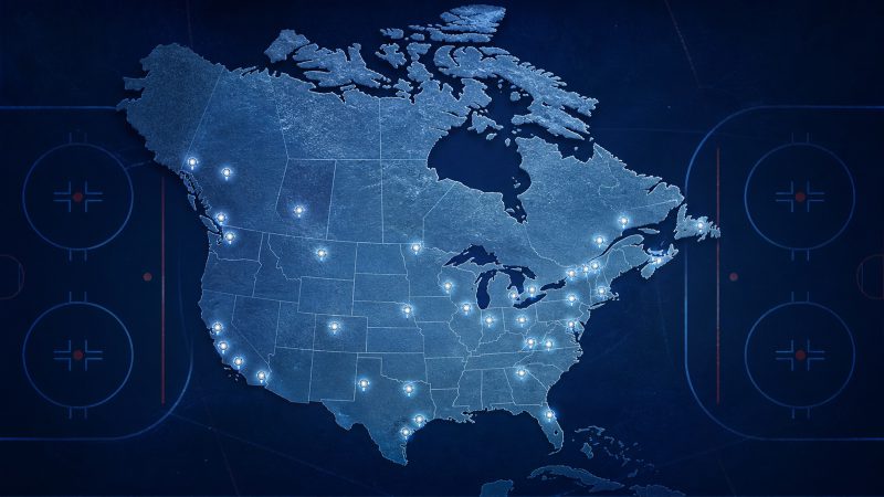 The NHL map: 32 clubs across four divisions