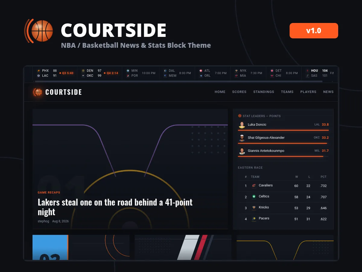 Courtside NBA Theme