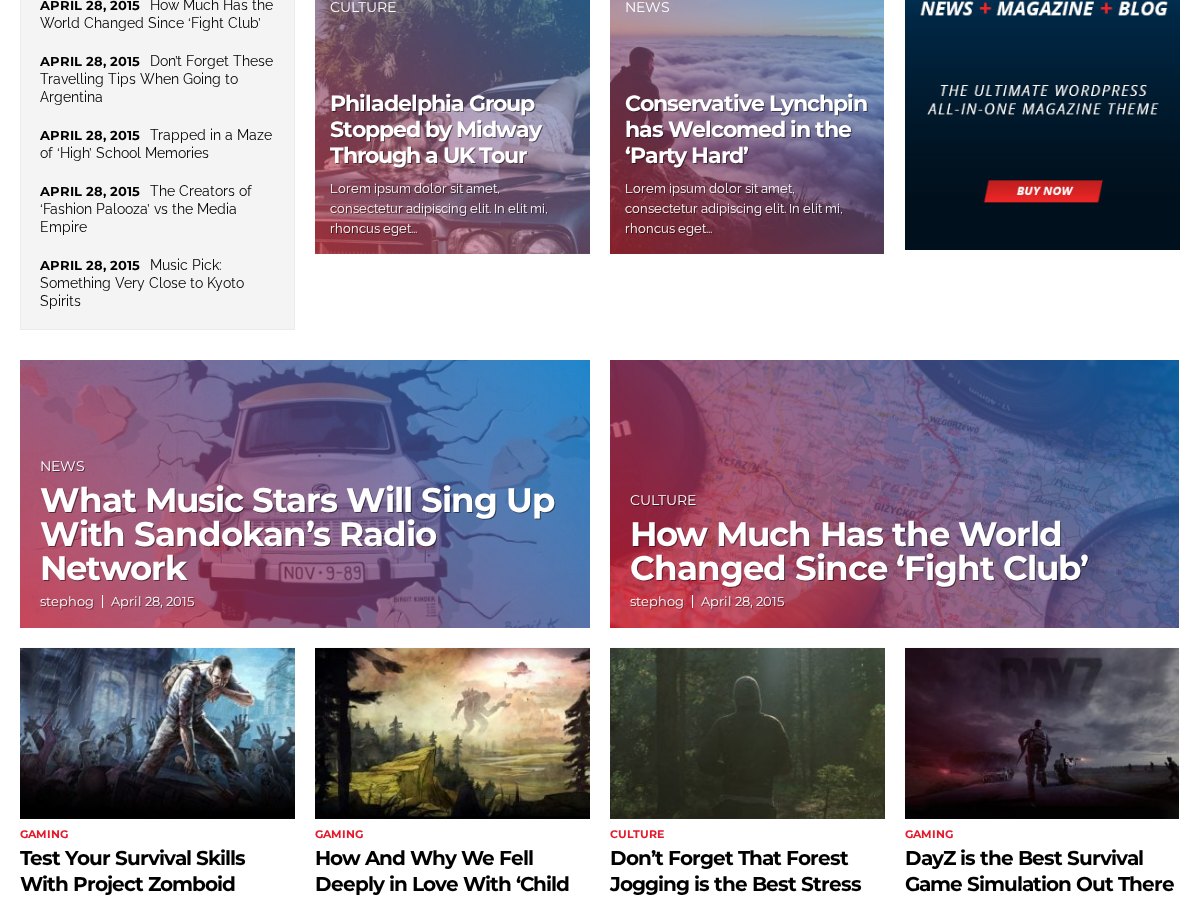 Examiner content modules: lists, grids and rails