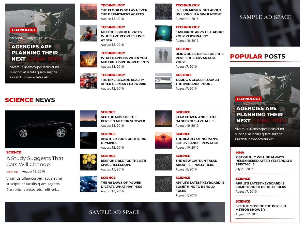 Informer content modules: lists, grids and rails
