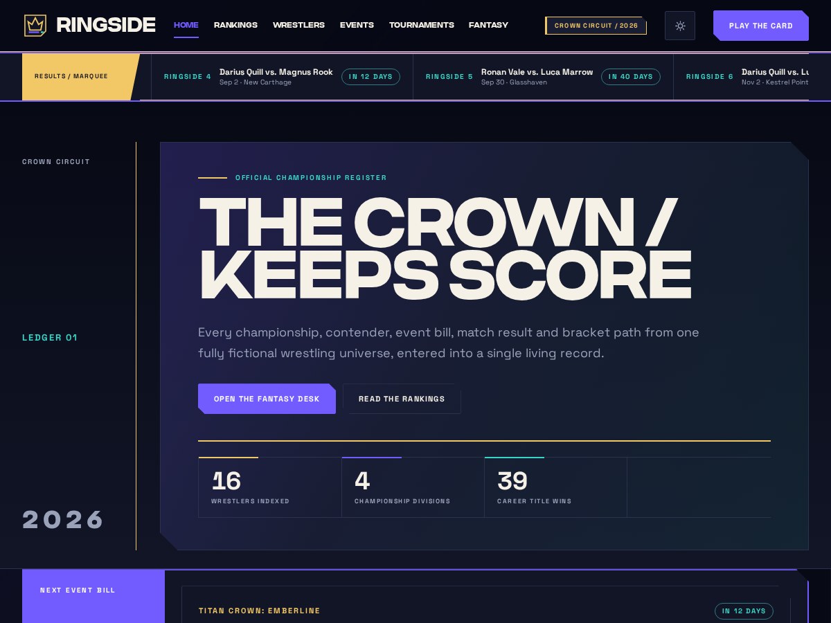 The same front page composed in Elementor